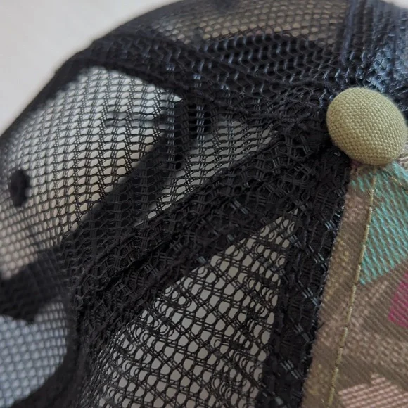 NWT Prana Netplus Floral Lower Pines Trucker Hat Unisex O/S Cargo Green Adjusts - Picture 12 of 16